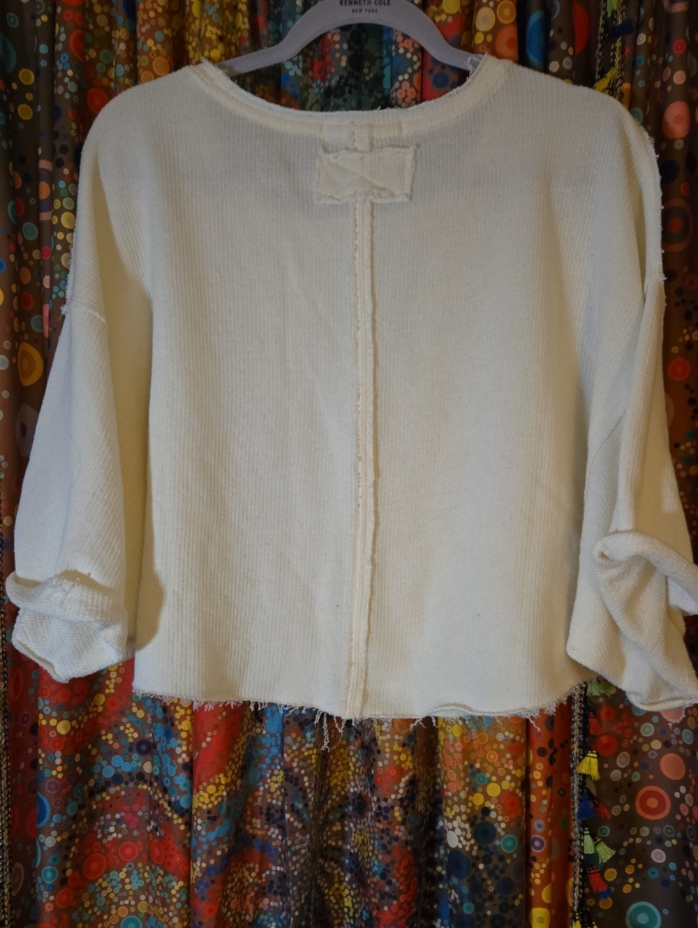 Free People NWT Cropped Short Sleeve Sweatshirt Sz. XL - Picture 3 of 10